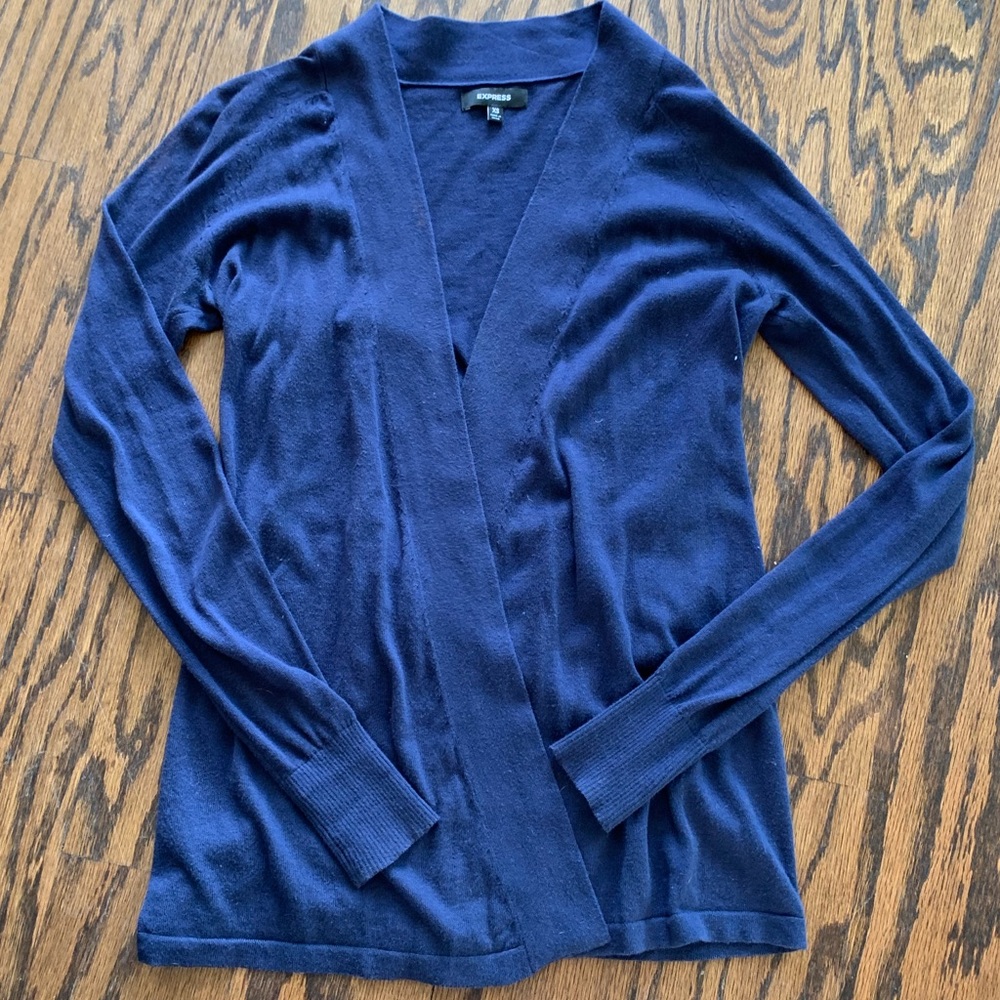 Express blue cardigan
